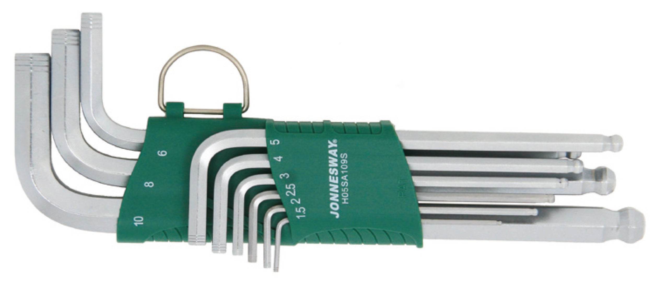 Jogo 9 chaves macho hexag.longas ponta esférica