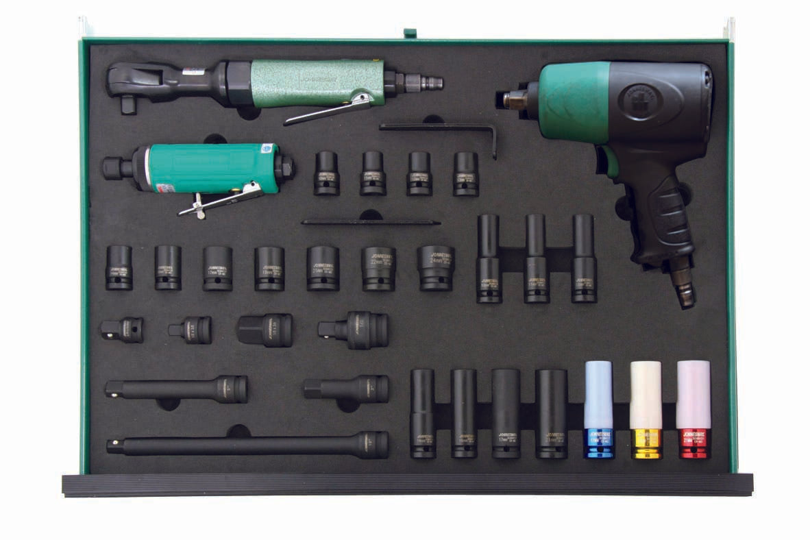 Gaveta c/maq.impacto,roquete,rectif.pneum + acessorios