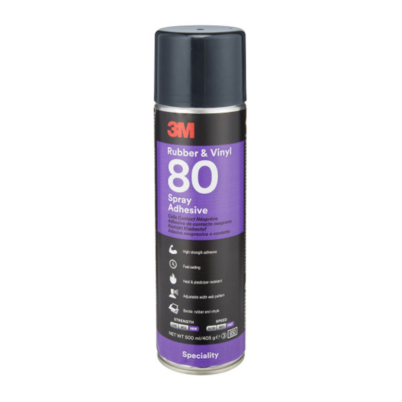 ADHES.SPRAY BORRACHA E VINIL 80 3M 500 ML