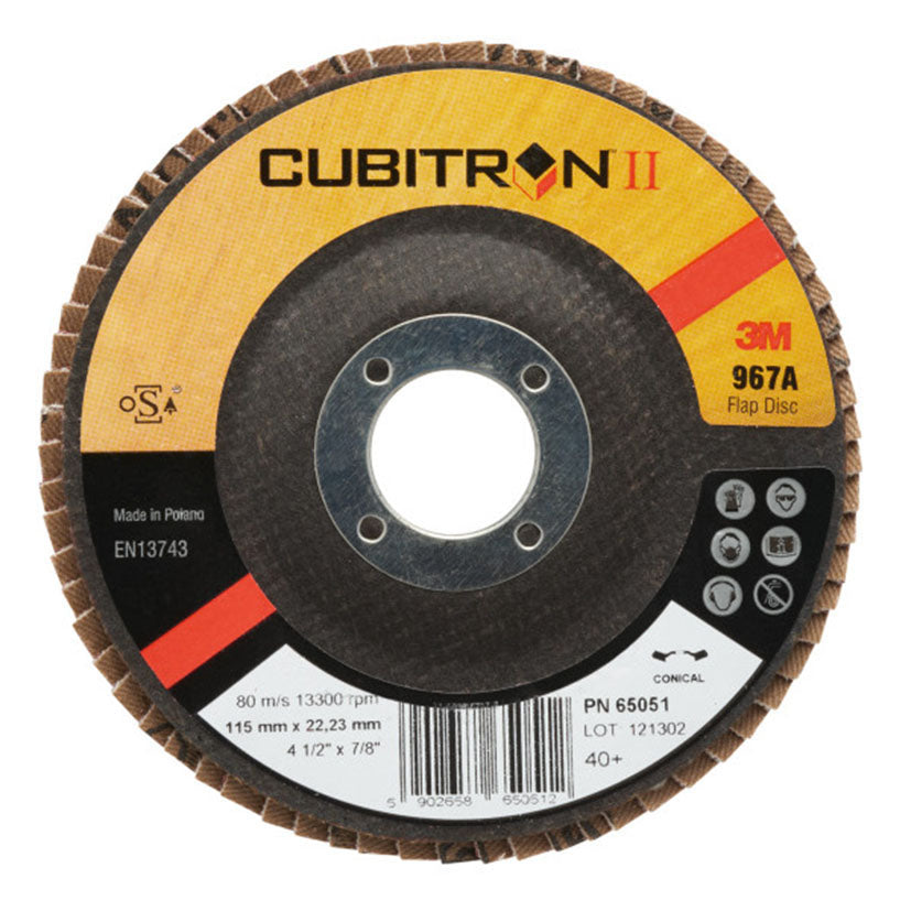 DISCO DE LAMELAS CÓNICO 125 MM X 22 MM GR 80. 10UN