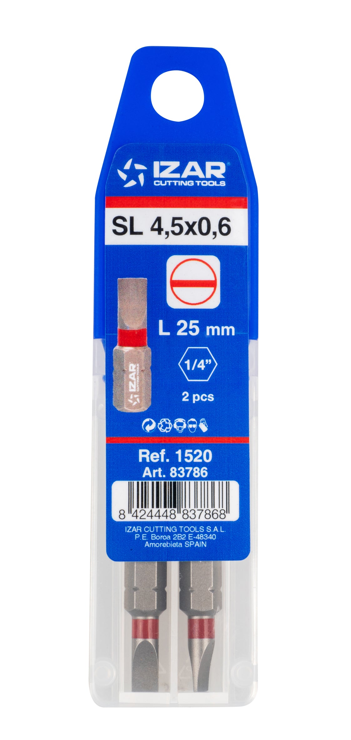BITS SL 6,5X1,2-25MM - 2PCS ART.83788