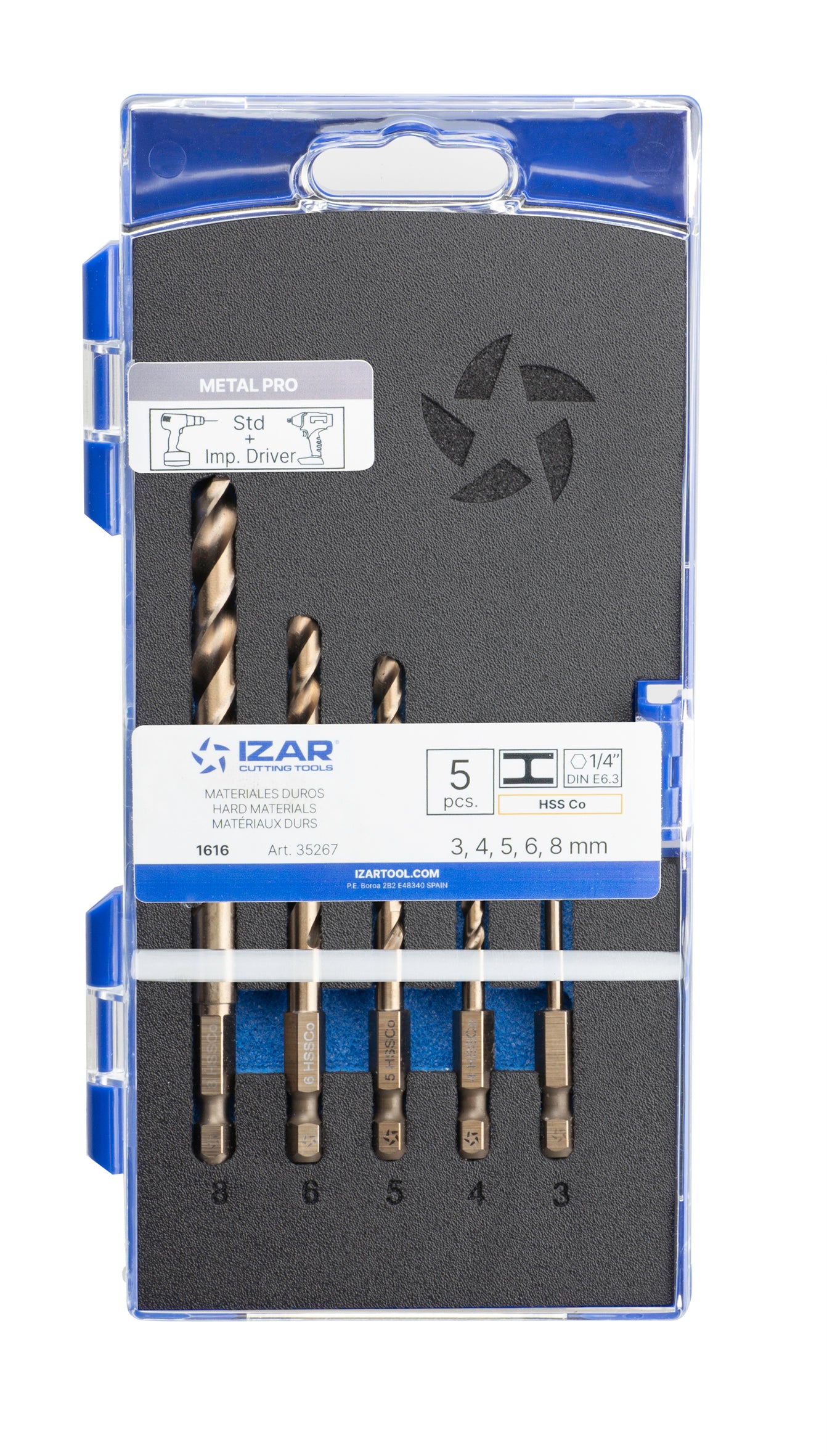 JG BROCAS 1/4 E6.3 HSSCO 5PCS 35267