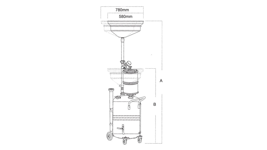 ASPIRADOR ÓLEO 90L C/ VISOR (9710)
