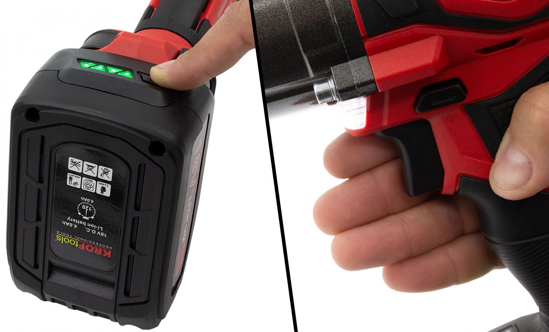 KIT CHAVE IMPACTO 1/2 + REBARBADORA - 18V