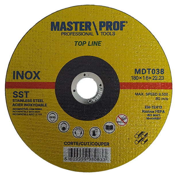Disco Fino de Corte TopLine 180 x 1,6 mm (50 Unidades)