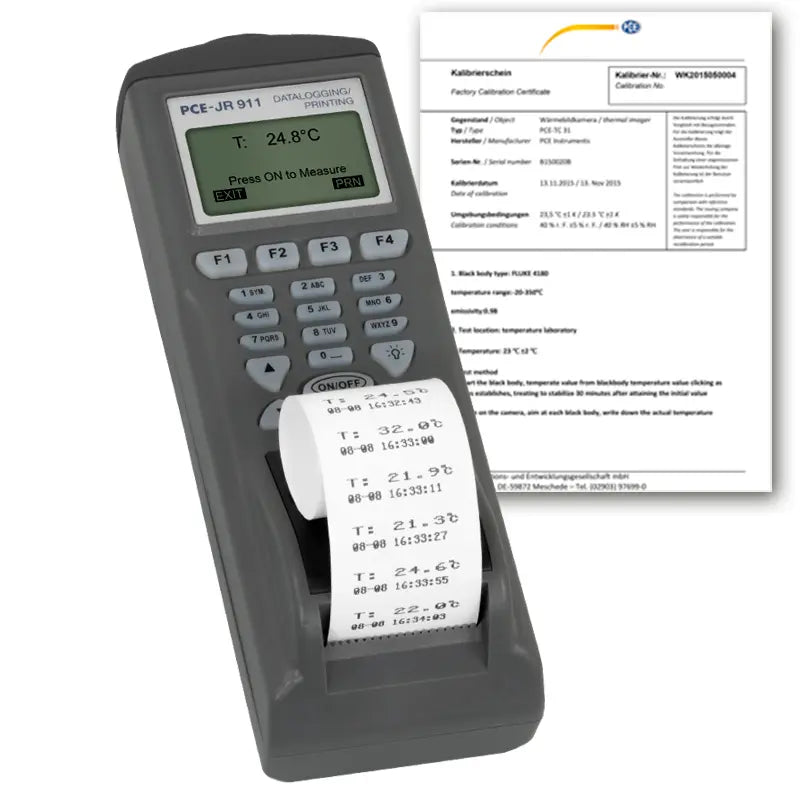 Termómetro PCE-JR 911-ICA incluindo certificado de calibração ISO