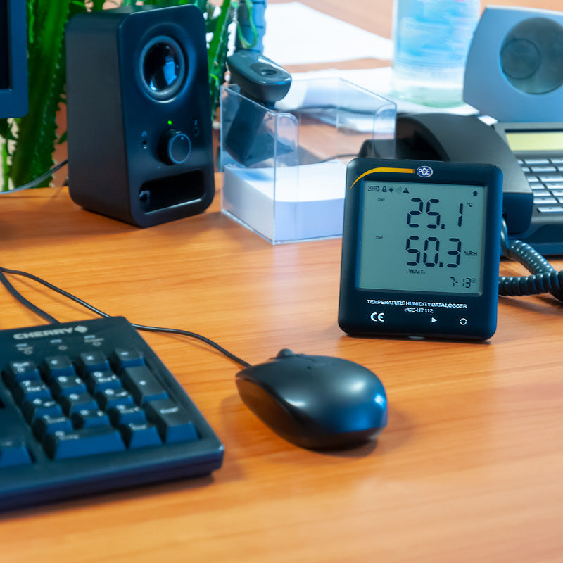Termo-higrómetro PCE-HT 112-ICA incluindo certificado de calibração ISO