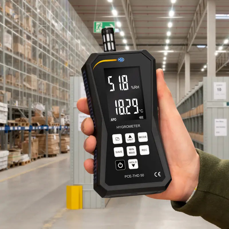 Termo-higrómetro PCE-THD 50-ICA incluindo certificado de calibração ISO