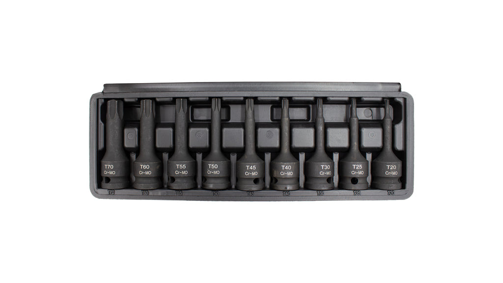 JOGO 09 CHAVES TORX T-20/T-70 IMPACTO