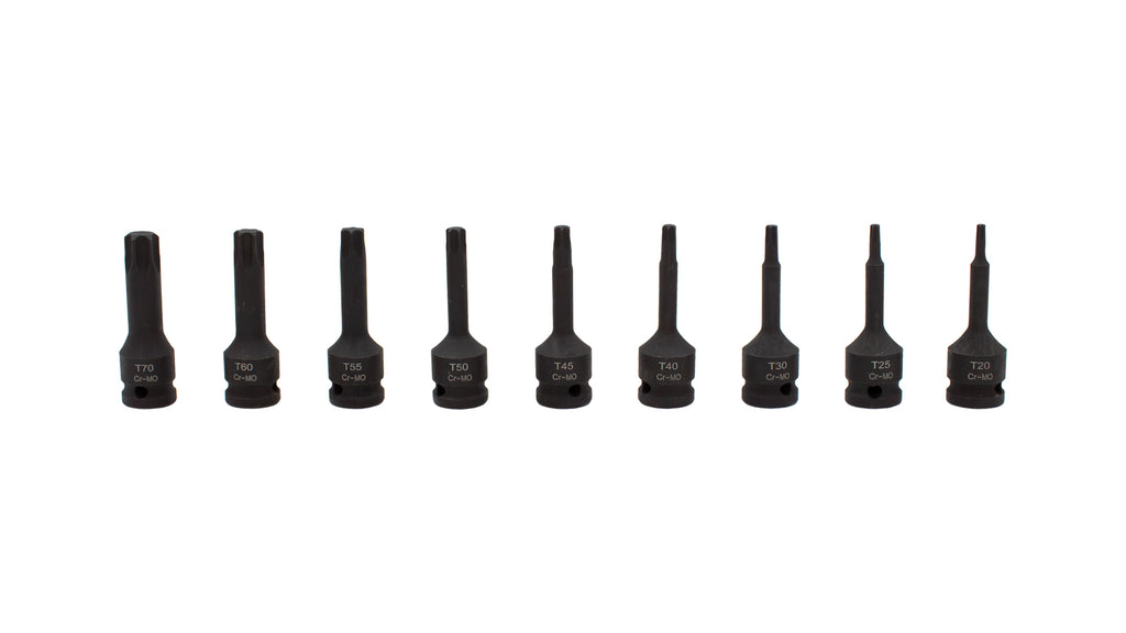 JOGO 09 CHAVES TORX T-20/T-70 IMPACTO