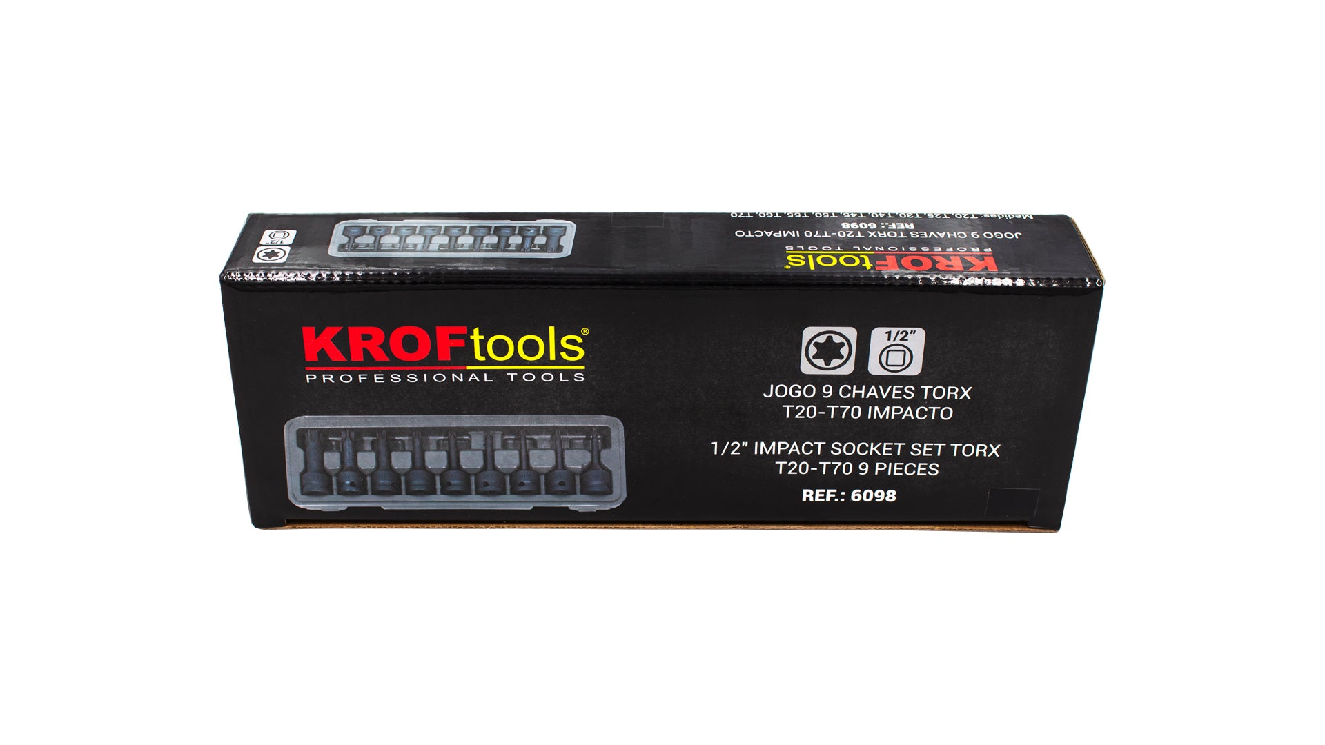 JOGO 09 CHAVES TORX T-20/T-70 IMPACTO
