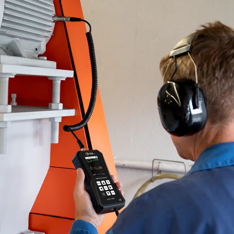 Acelerómetro PCE-VT 3950-ICA incl. certificado de calibração ISO