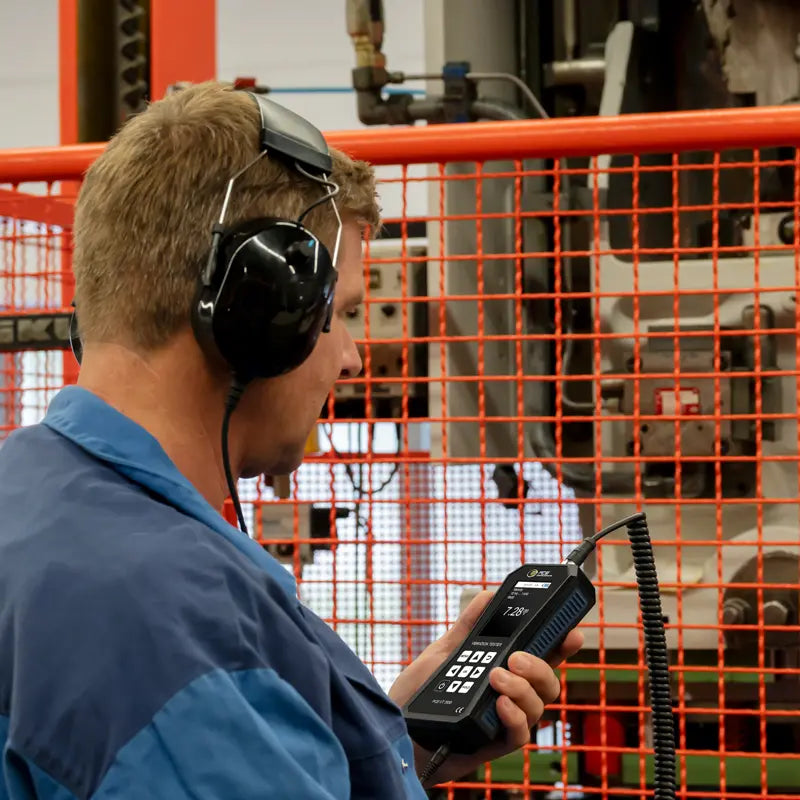 Medidor de vibração PCE-VT 3950S-ICA, incluindo certificado de calibração ISO