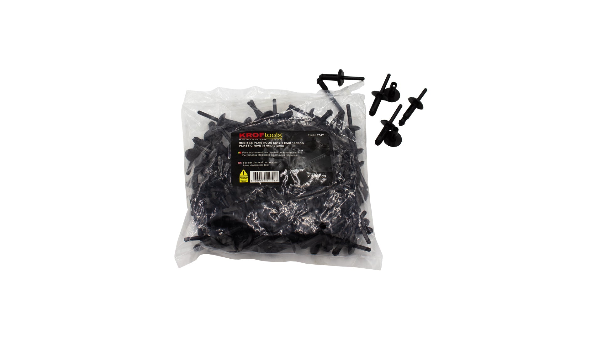 REBITES PLASTICOS 6x17,2 EMB 100Pcs (7547)