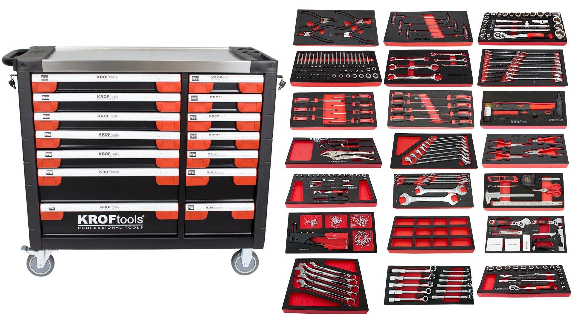 CARRO FERRAMENTA 14 GAVETAS 355PCS (8355)