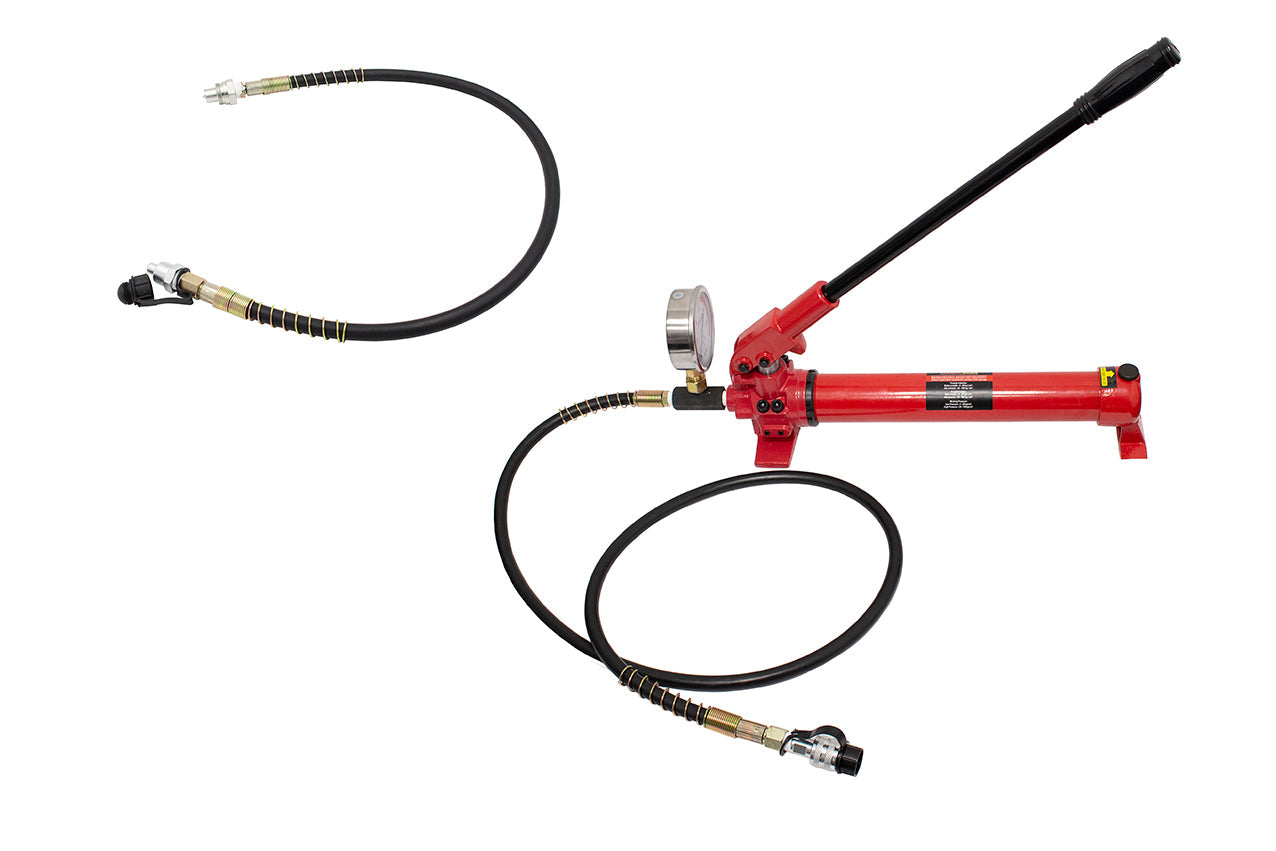 BOMBA HIDRAULICA MANUAL C/ MANOMETRO E ENGATE 3/8 NPT (8457)