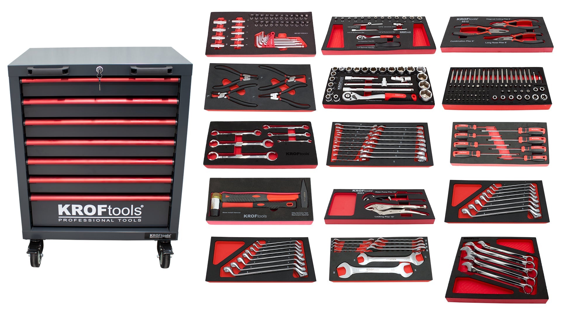 CARRO FERRAMENTA 7 GAVETAS (8816) 237PCS. (8500A)
