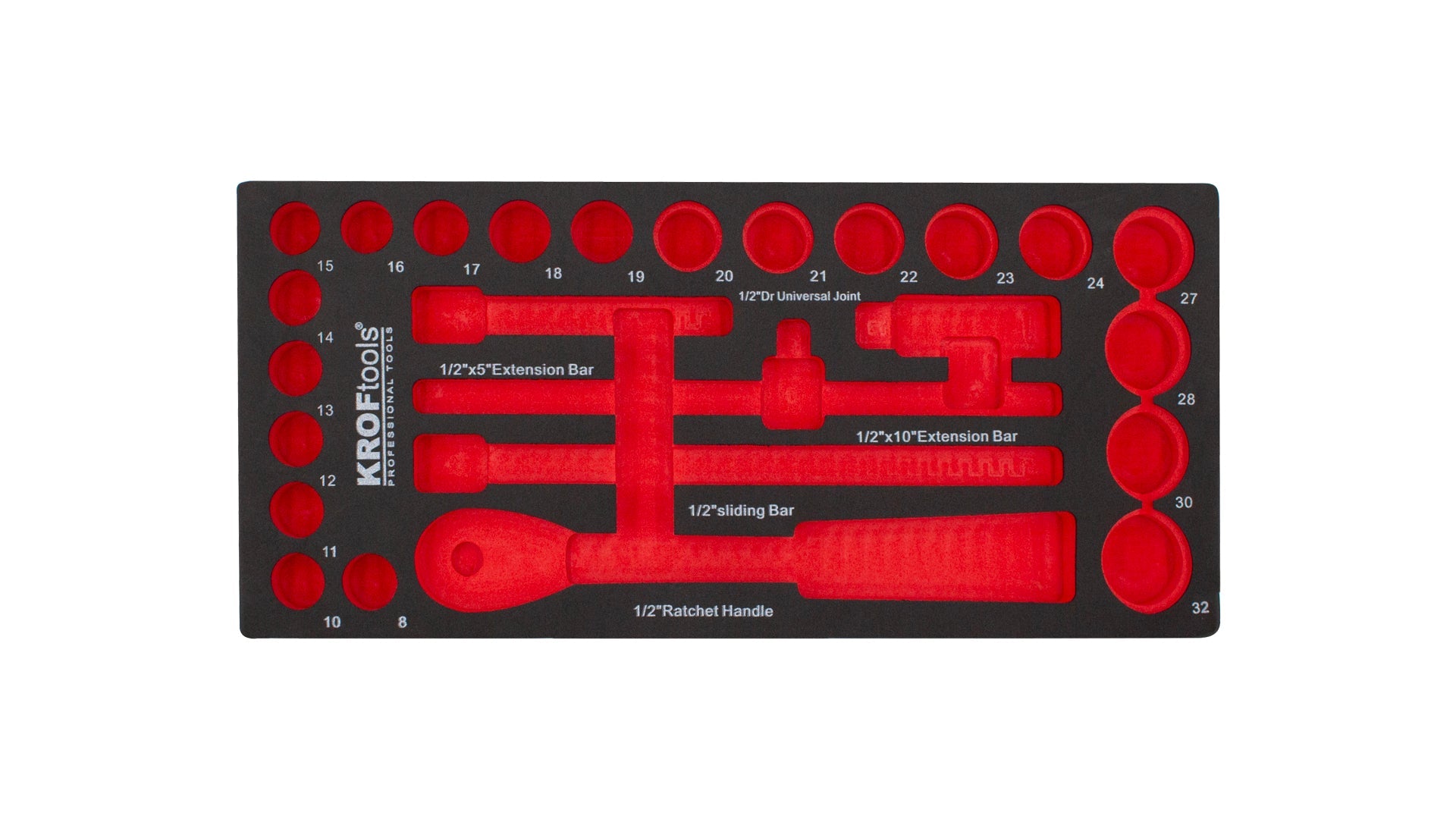 MODULO 026Pcs CHAVES CAIXA 1/2 ROQUETE VAZIO (8515V)