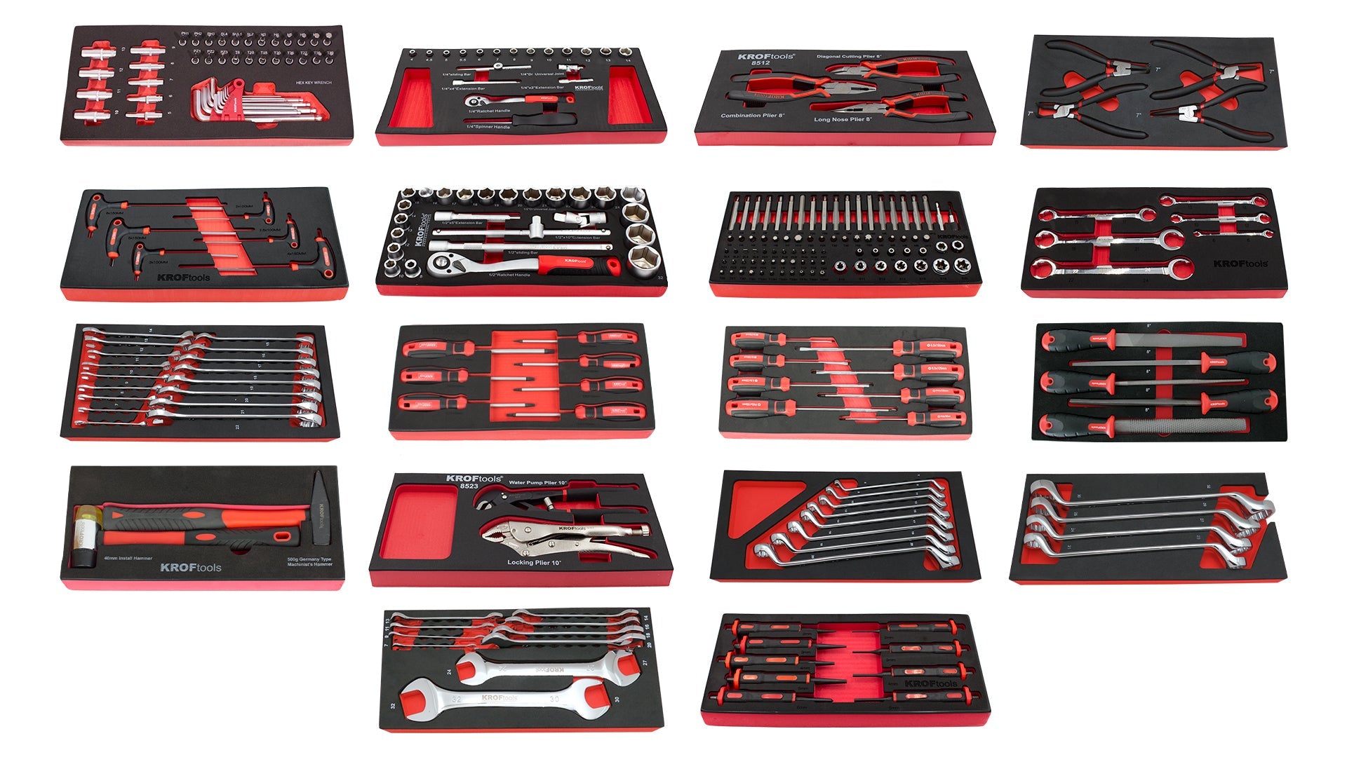 COMPOSICAO CARRO FERRAMENTA 7 GAVETAS 259PCS. (8602)
