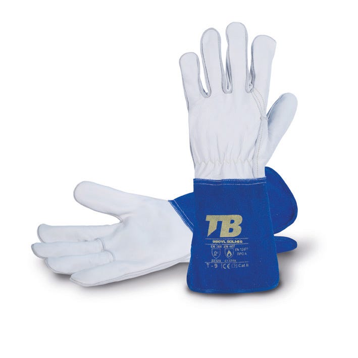 Luva soldador com proteção térmica (calor) e mecânica 980VL SOLMIG (5 PARES)