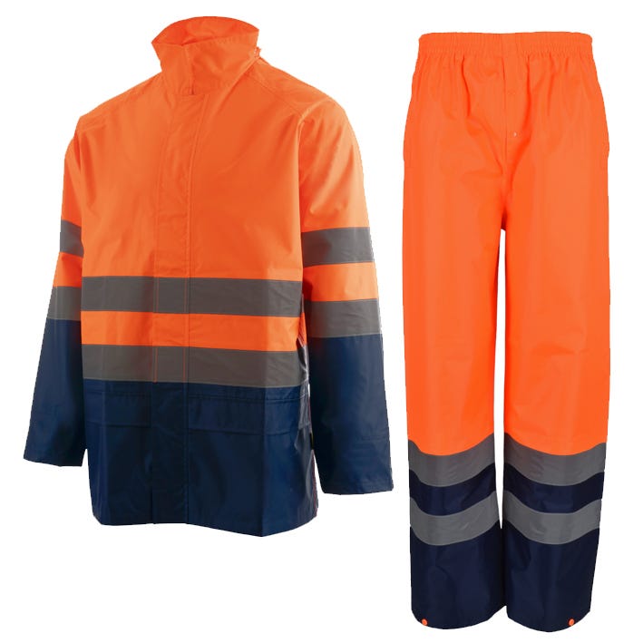 Vestuário impermeável COUNTRY SET HV ORANGE/NAVY (1 UNIDAD)