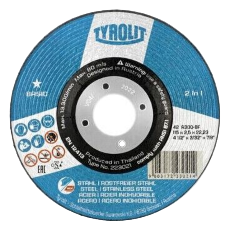 Disco de corte 2en1 BASIC* 42C 115x2,5x22,23 A30Q-BF (223021)