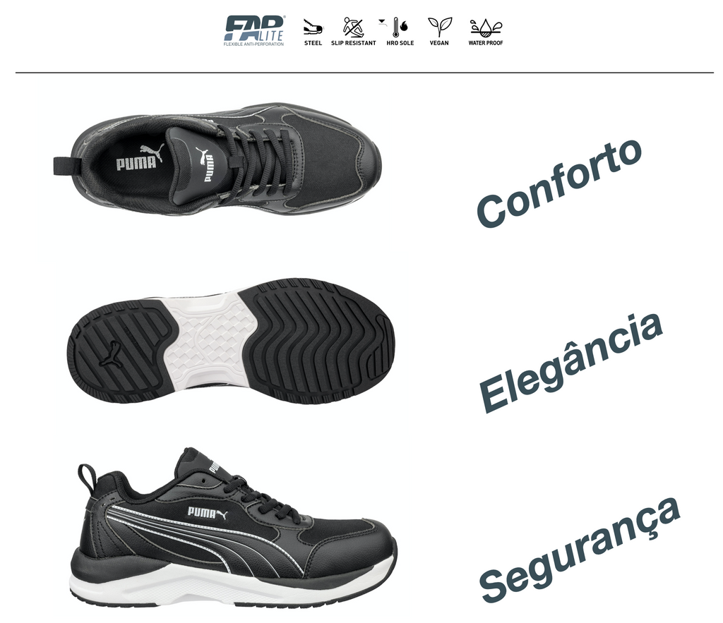 SAPATILHA DE PROTEÇÃO SHIFT BLK/WHITE S3S PUMA