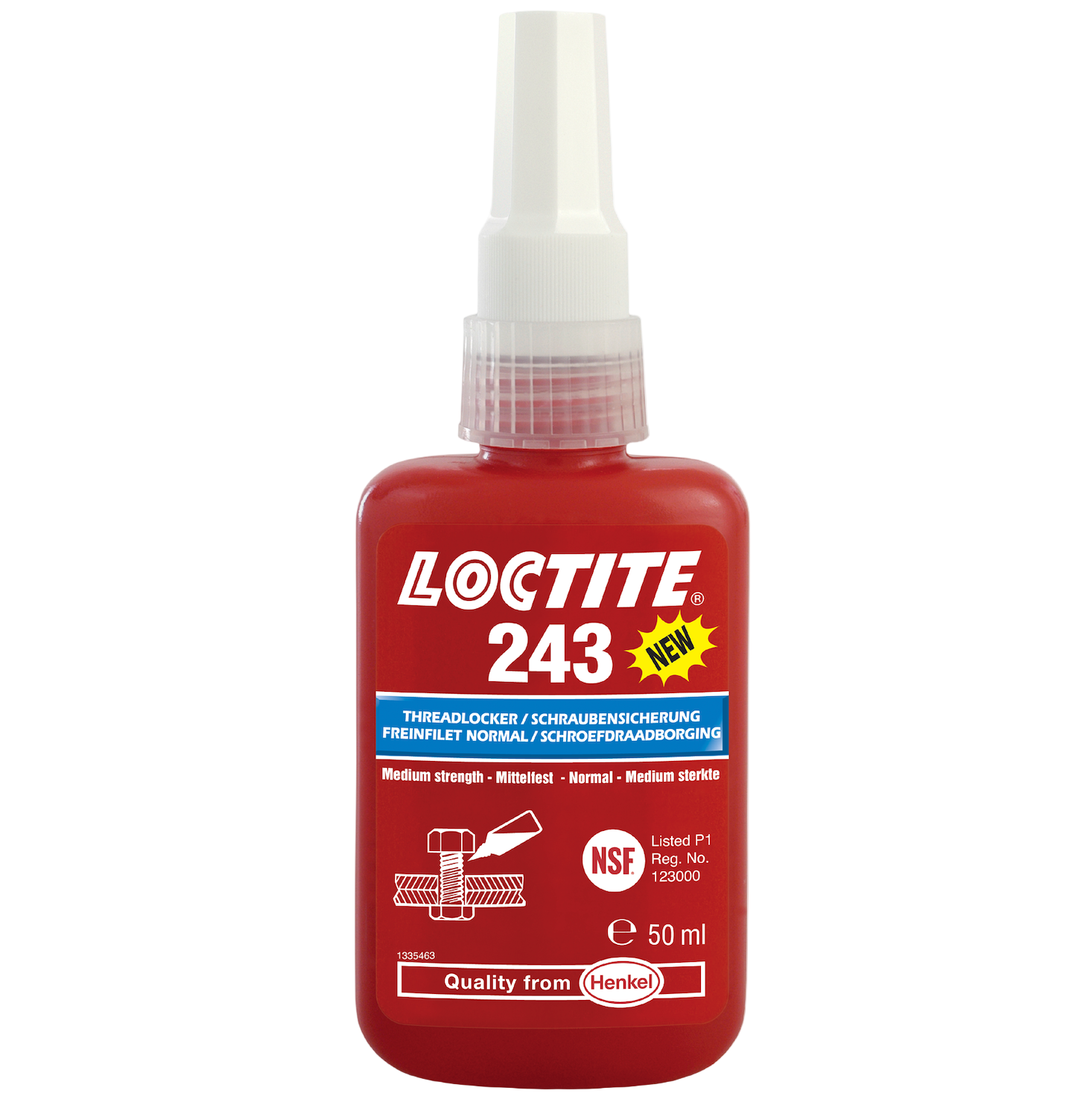 LOCTITE 243 – Fixador de Roscas Média Resistência (Compatível com peças ligeiramente oleosas)