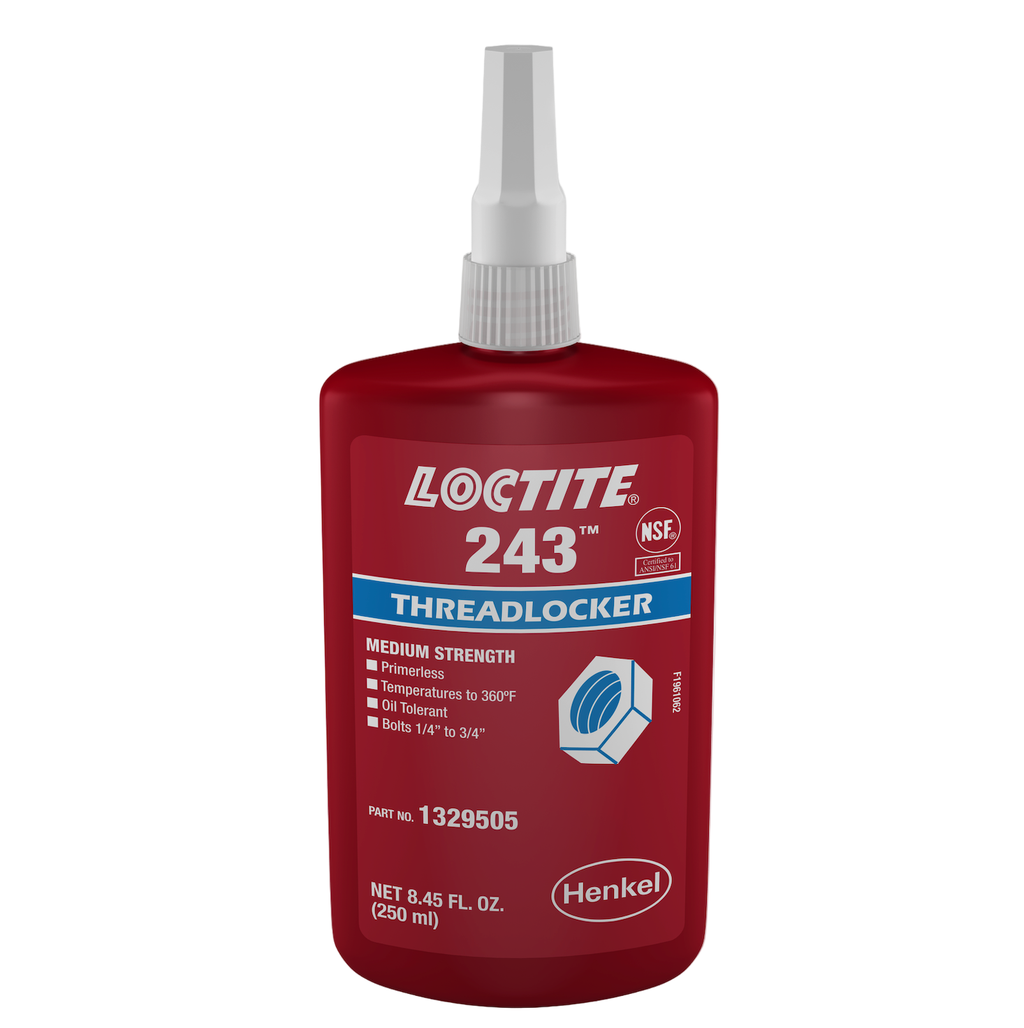 LOCTITE 243 – Fixador de Roscas Média Resistência (Compatível com peças ligeiramente oleosas)