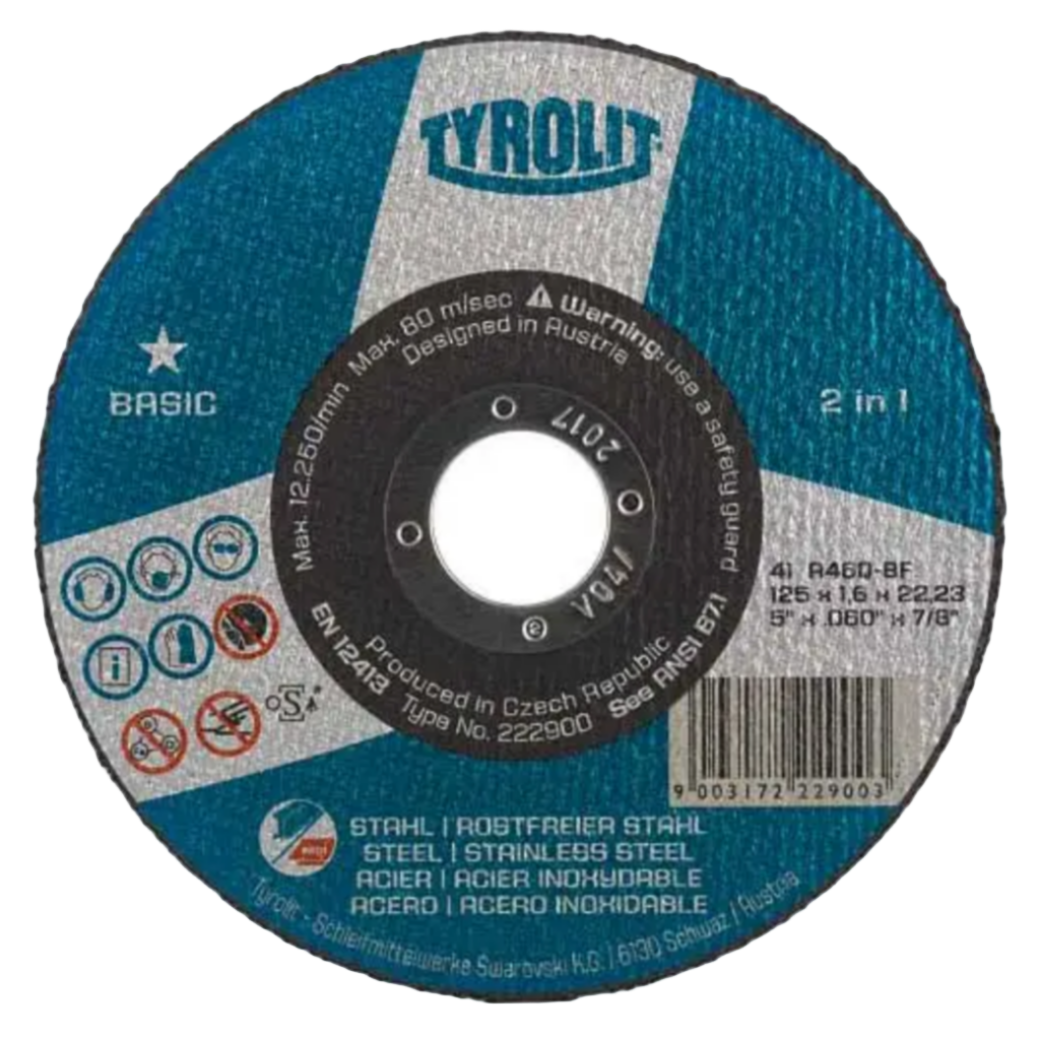 Tyrolit Disco de corte 2en1 BASIC* 42C 230x3x22,23 A30Q-BF (222044)
