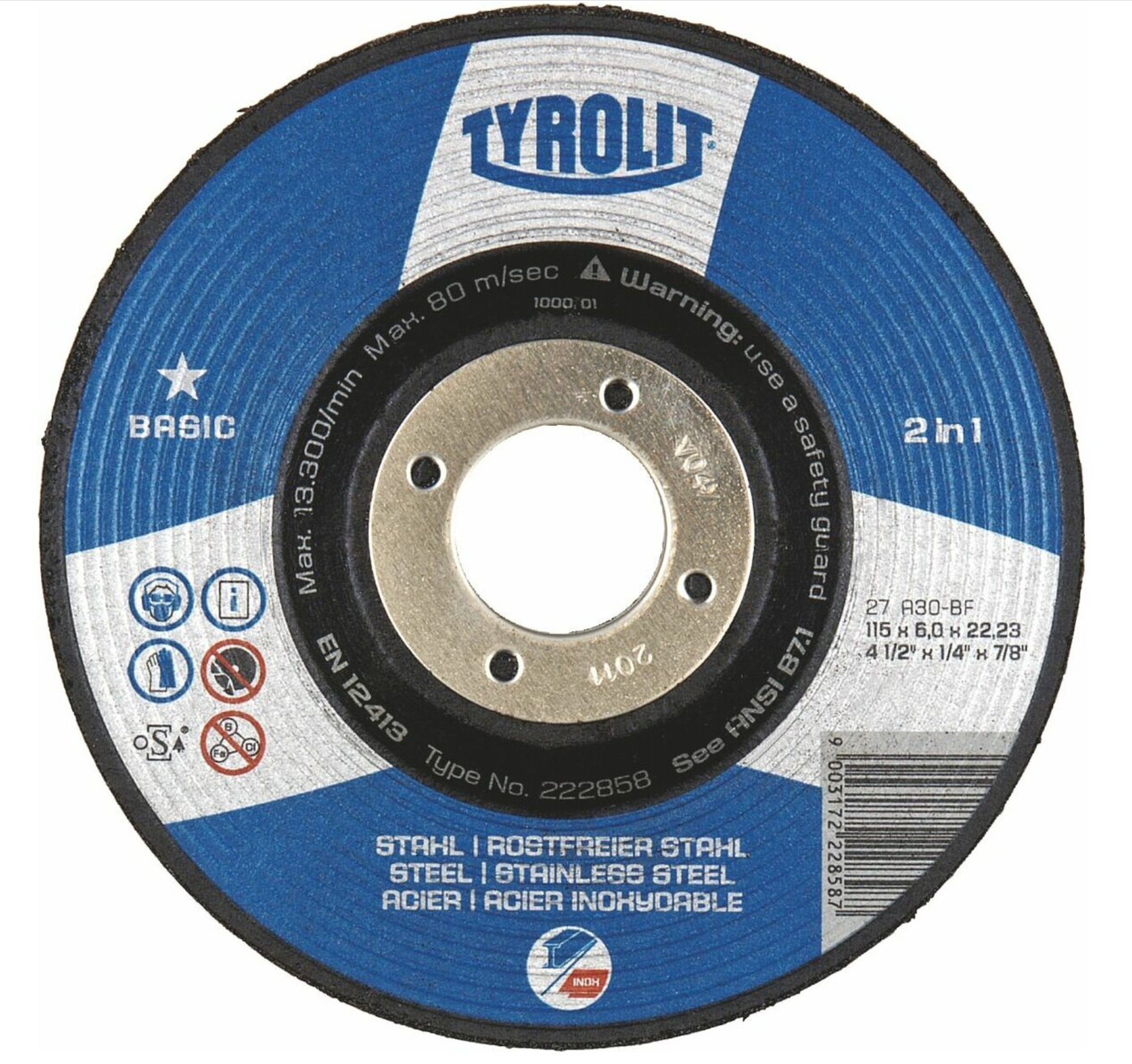 Disco de desbaste 2en1 BASIC* 27C 115x6x22,23 A30Q-BF (222858)