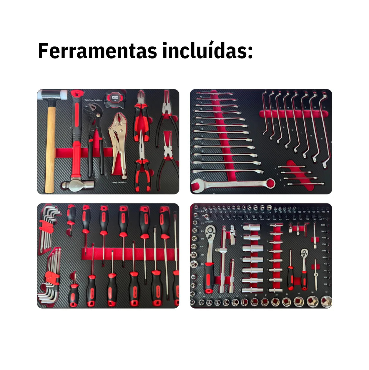 Carro de ferramentas de 172 peças e 7 gavetas - PS701 (PS701)