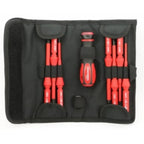 Jogo de 7 chaves isoladas (fenda/Phillips)