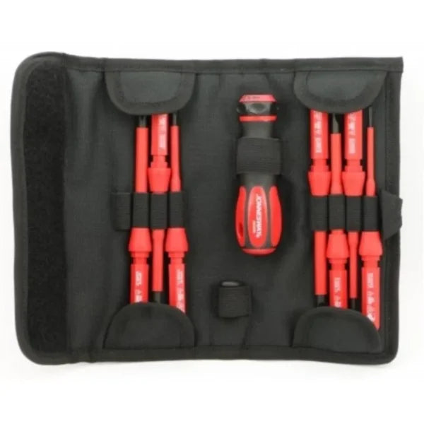 Jogo de 7 chaves isoladas (fenda/Phillips)