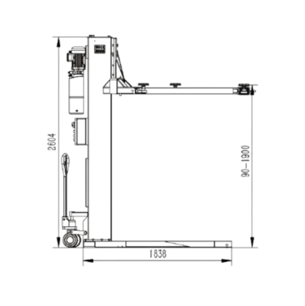 Elevador 1 coluna eletrohidráulico 3 TON - PS091