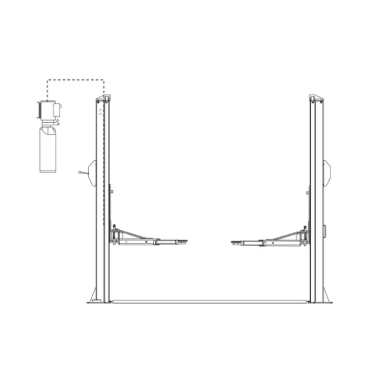 Elevador 2 Colunas Electrohidráulico para lavagens - 4 TON