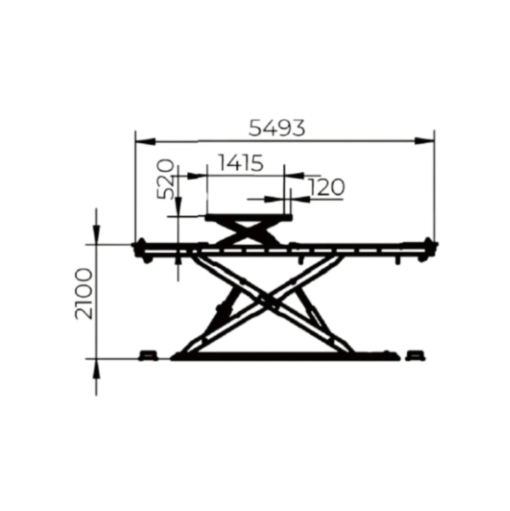 Elevador Tesoura Baixo Perfil - 5.5 TON