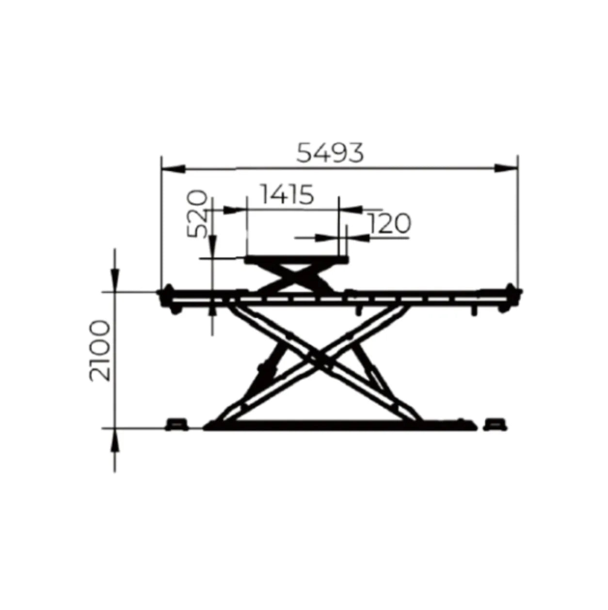 Elevador Tesoura Baixo Perfil - 5.5 TON