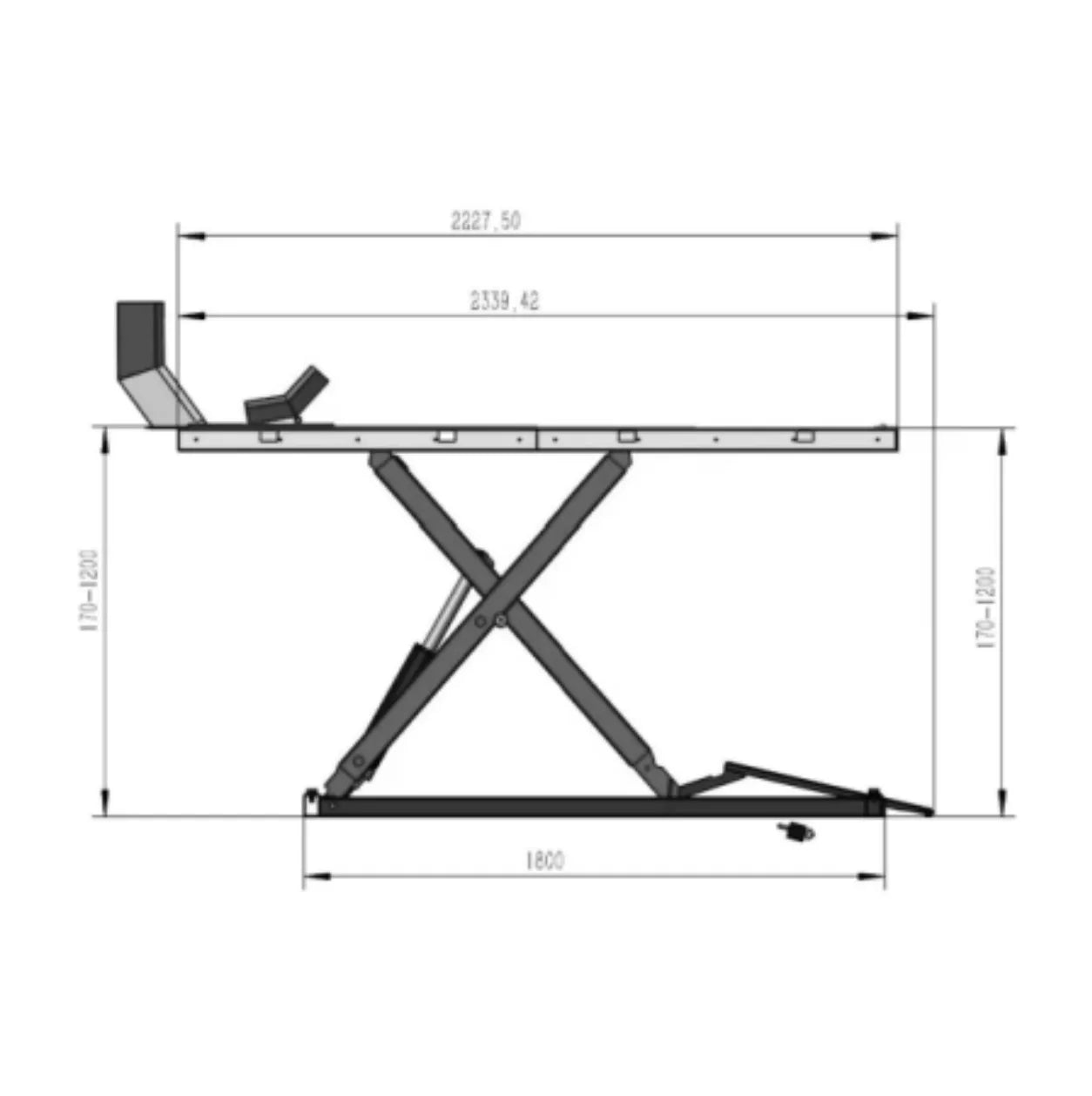 Elevador Tesoura para Motos - 1 TON