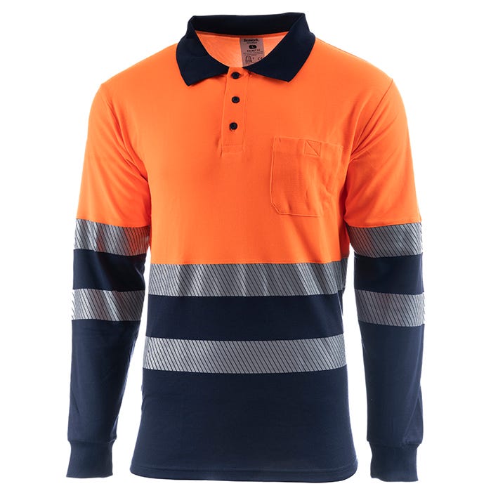 POLO GALAXY HV ORANGE/NAVY (1 UNIDAD)