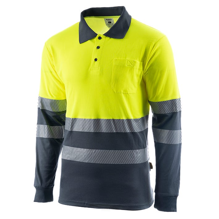 POLO GALAXY HV YELLOW/GREY (1 UNIDAD)