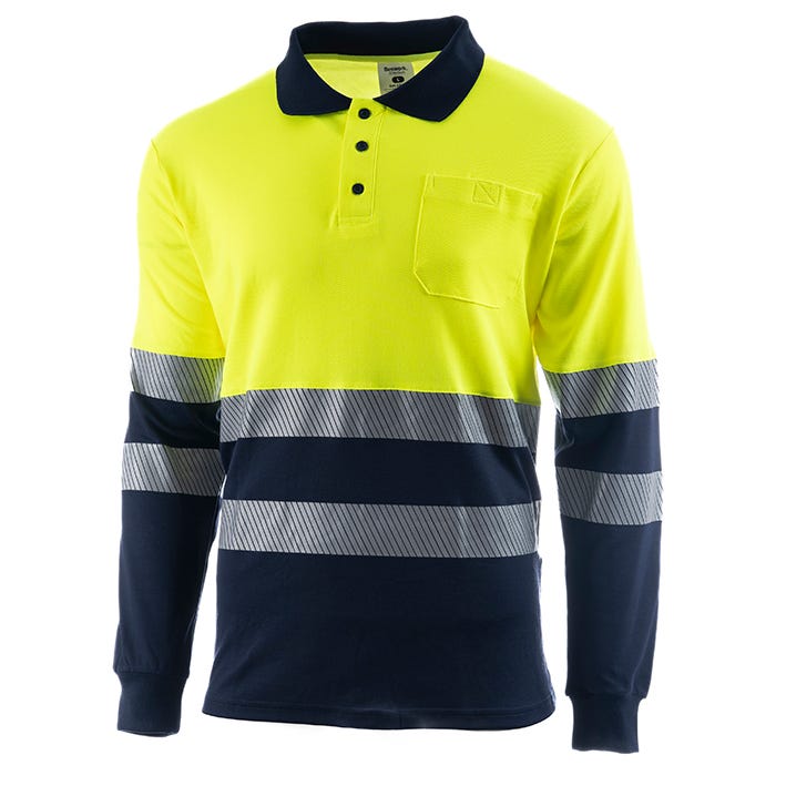 POLO GALAXY HV YELLOW/NAVY (1 UNIDAD)