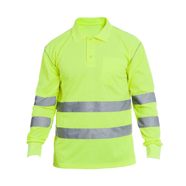 Polo de manga comprida de alta visibilidade GRANGE HV YELLOW (1 UNIDAD)