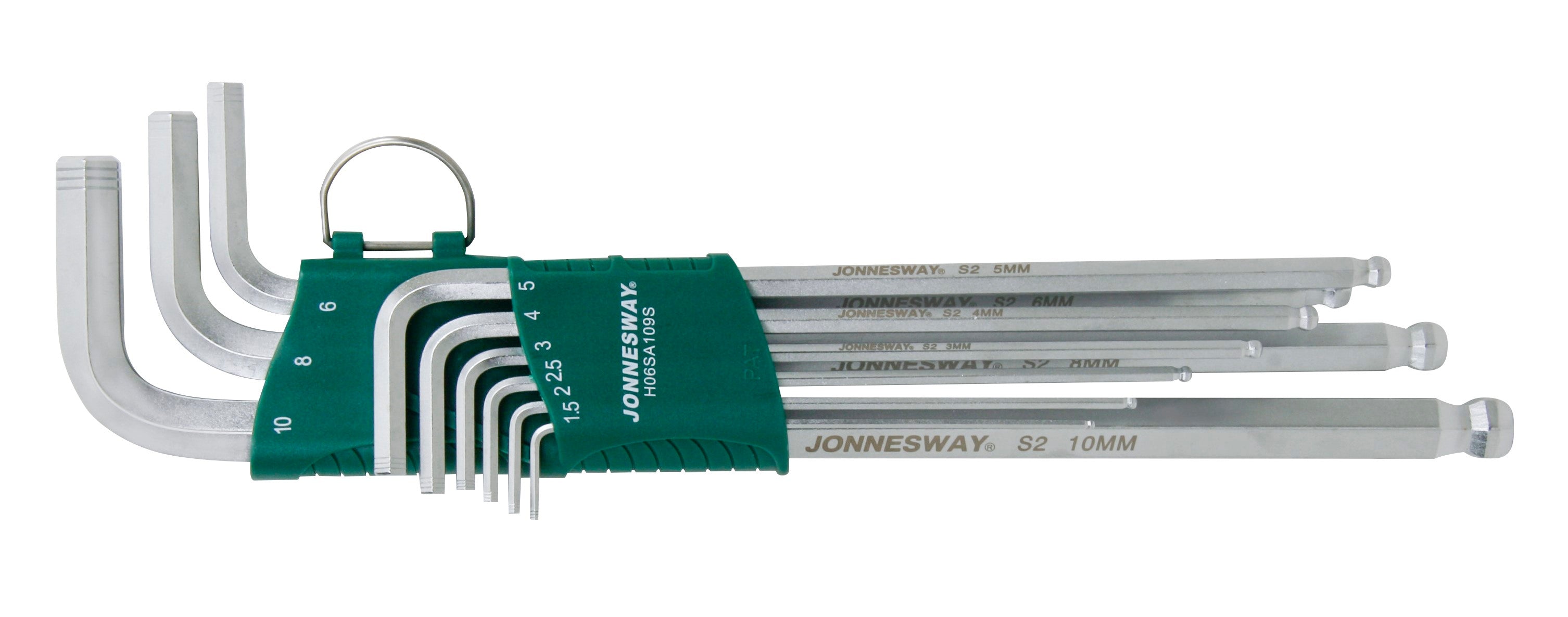 Jogo 9 chv macho hexag.longas ponta esférica