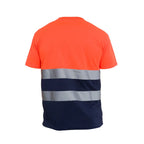 T-shirt de manga curta de alta visibilidade combinada HILL HV ORANGE/NAVY (1 UNIDAD)