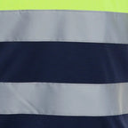 T-shirt de manga curta de alta visibilidade combinada HILL HV YELLOW/NAVY (1 UNIDAD)