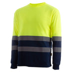 T-shirt combinada de manga comprida hi-vis INDIE HV YELLOW/NAVY (1 UNIDAD)