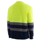 T-shirt combinada de manga comprida hi-vis INDIE HV YELLOW/NAVY (1 UNIDAD)