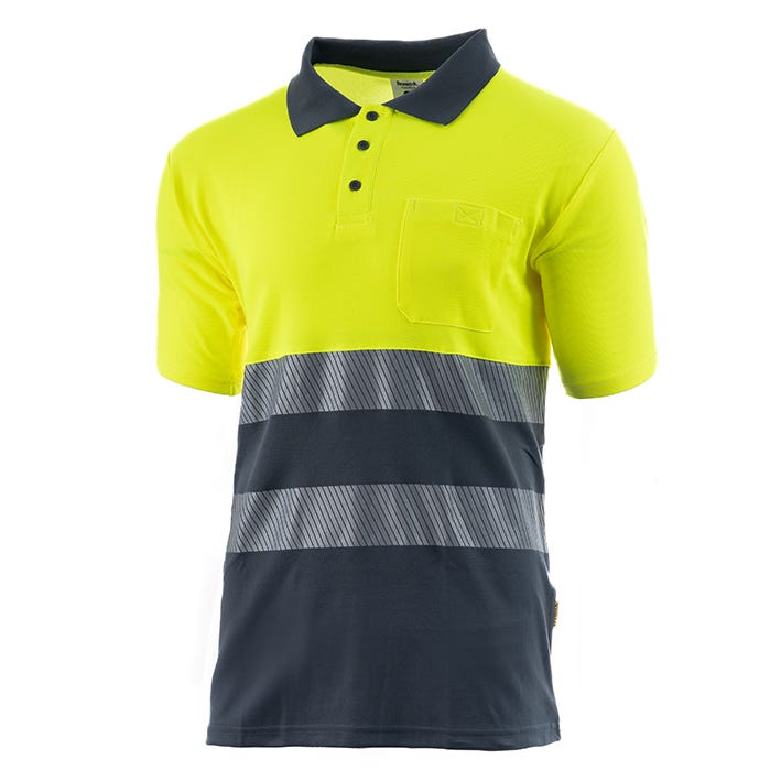 POLO JAZZ HV YELLOW/GREY (1 UNIDAD)