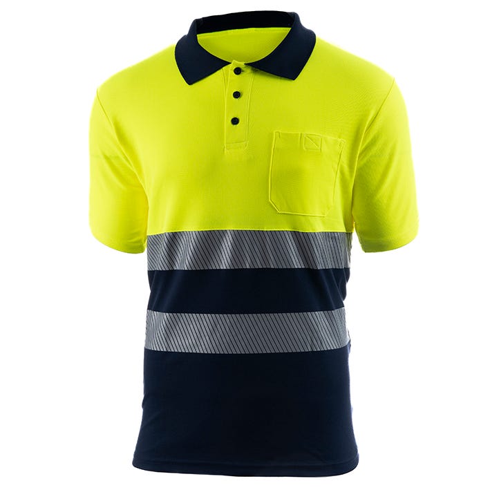 POLO JAZZ HV YELLOW/NAVY (1 UNIDAD)